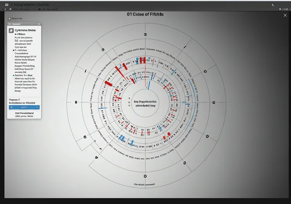 Mock-up of a printable Circle of Fifths chart on a screen